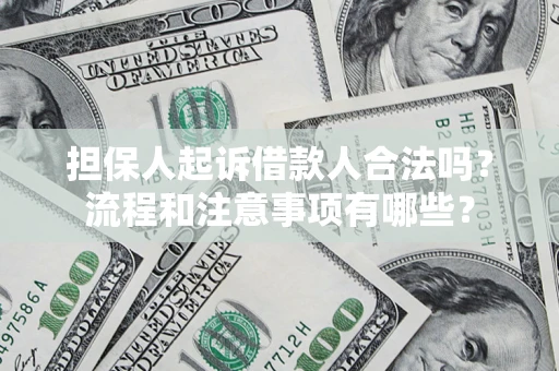 济南担保人起诉借款人合法吗？流程和注意事项有哪些？