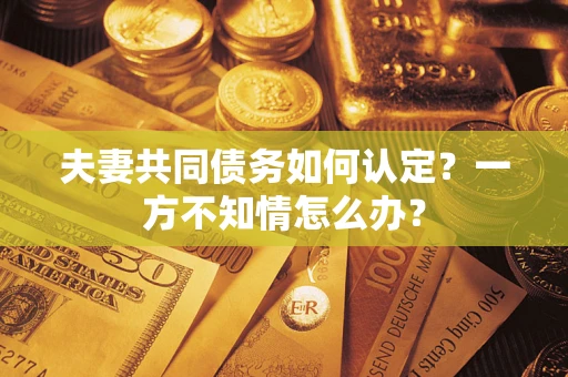 济南夫妻共同债务如何认定？一方不知情怎么办？
